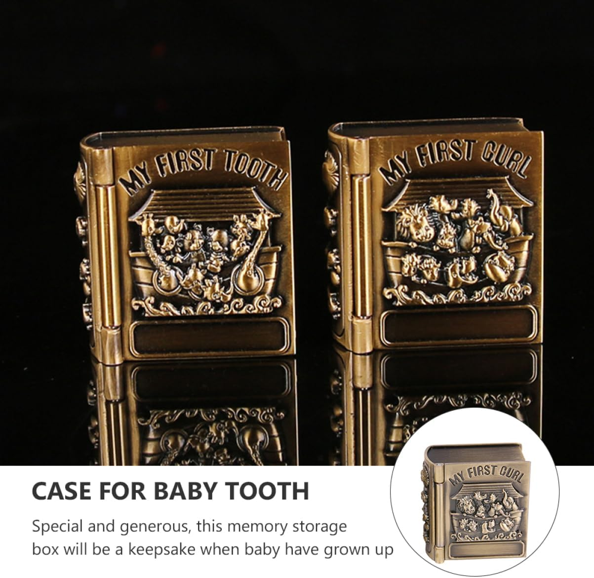 1 Pair Fetal Hair Holder Tooth Keepsake Box Treasure Organizer for Memories for Birthdays Holidays Unique Design for Storing