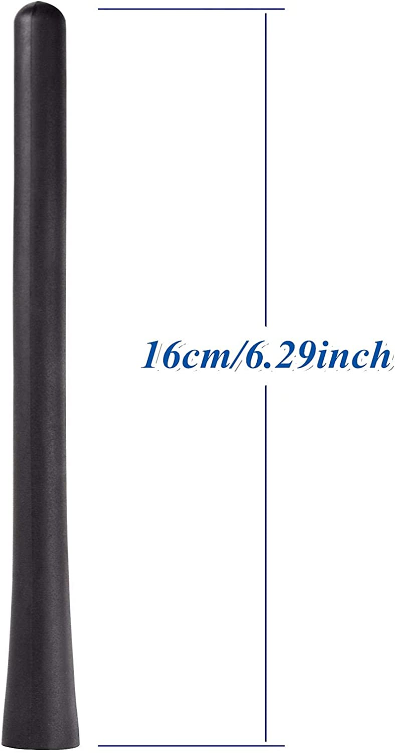 Bingfu Universal Vehicle Roof Mount Car Replacement Aerial Mast 16Cm/6.3 Inch Rubber Car Antenna image number 3