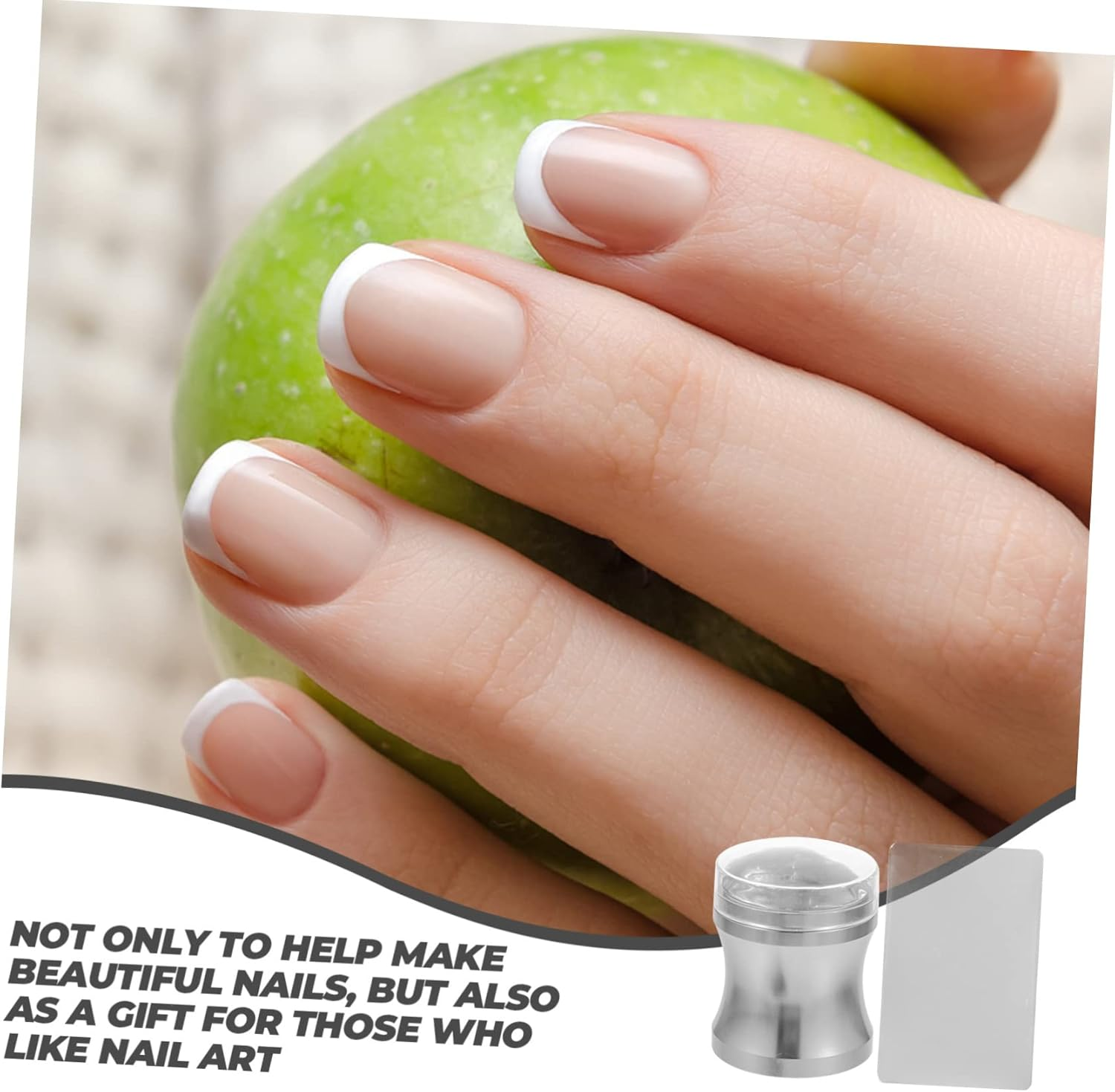 GANAZONO Silicone Nail Stamper Set 2Pcs Large Head Nail Art Stamping Tools for Manicure Scraper Suitable for Home Use image number 4