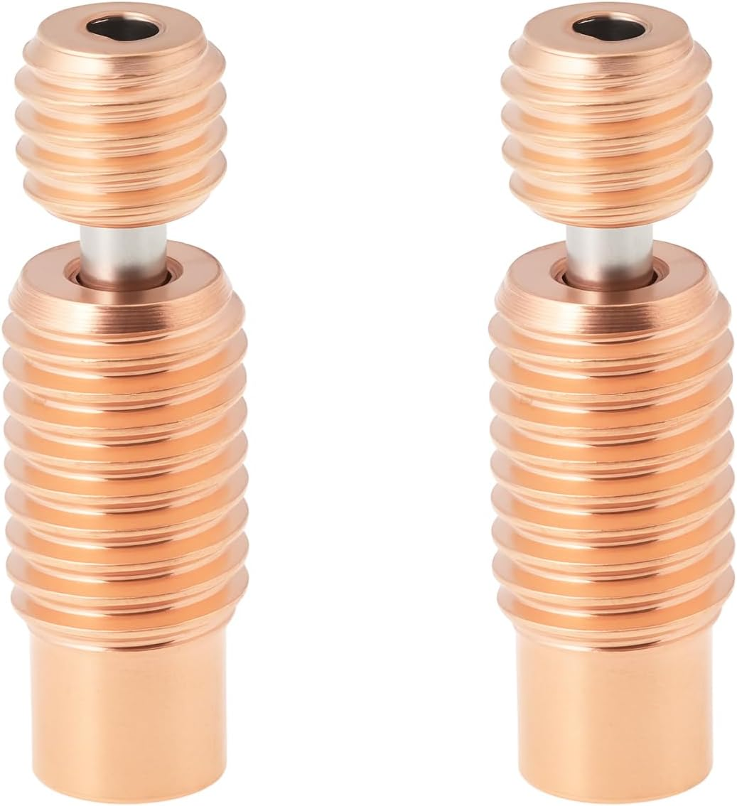 SING F LTD 2Pcs 3D Printer Copper Alloy Heatbreak Throat Compatible with E3D 1.75Mm V6 Hotend Heater Block
