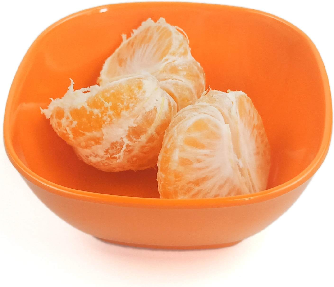 EWEIGEER 4.4-Inch Melamine Dessert Bowl Kids Plastic Bowls,Small Bowl for Ice Cream Snacks Rice Salad Soup Cereal.Set of 10(Multicolor) - Orange image number 7