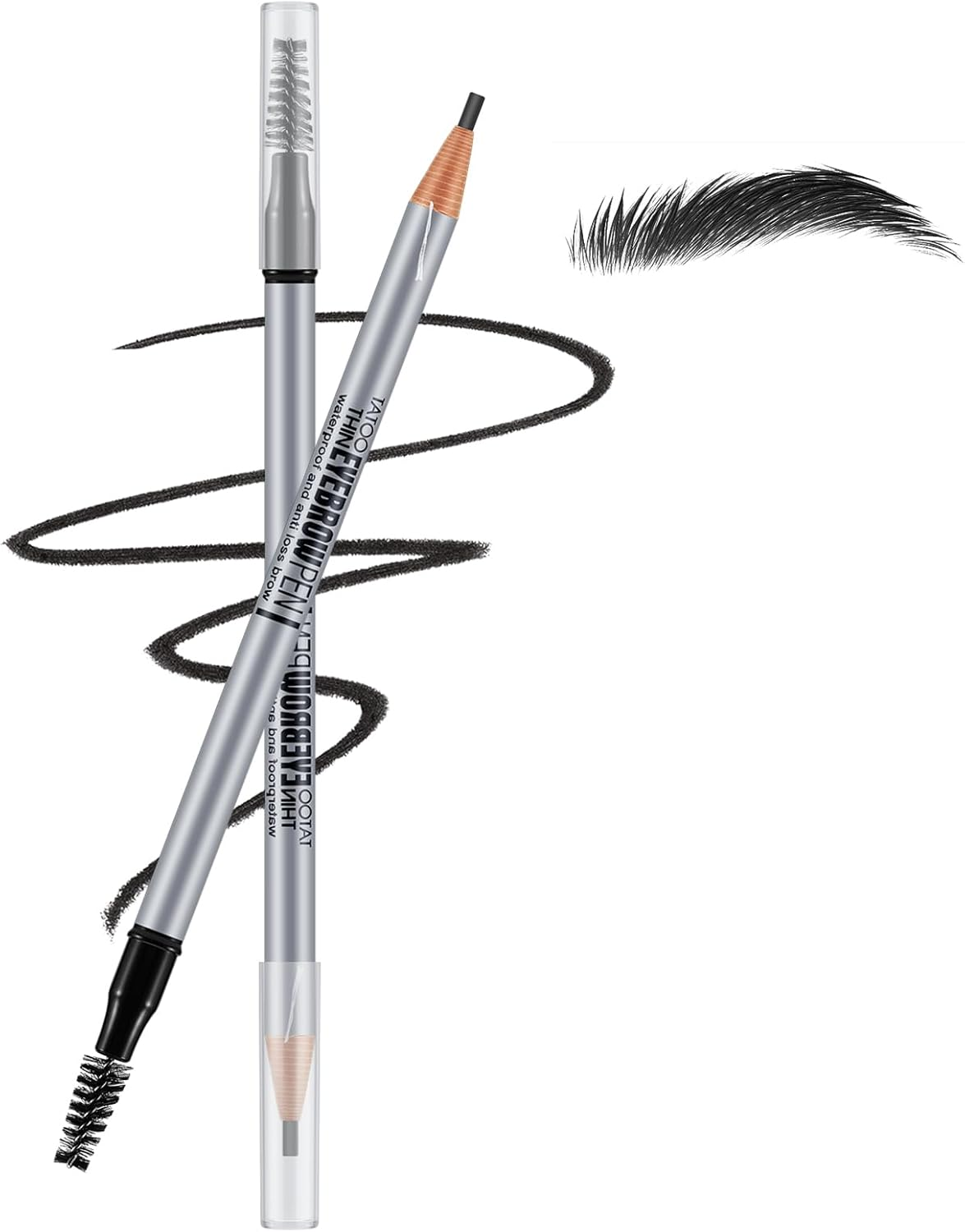 Apooliy Waterproof Eyebrow Pencil,Pull Cord Brow Pen Long Lasting,Microblading Supplies Brow for Marking Filling Outlining Eye Brow Liners
