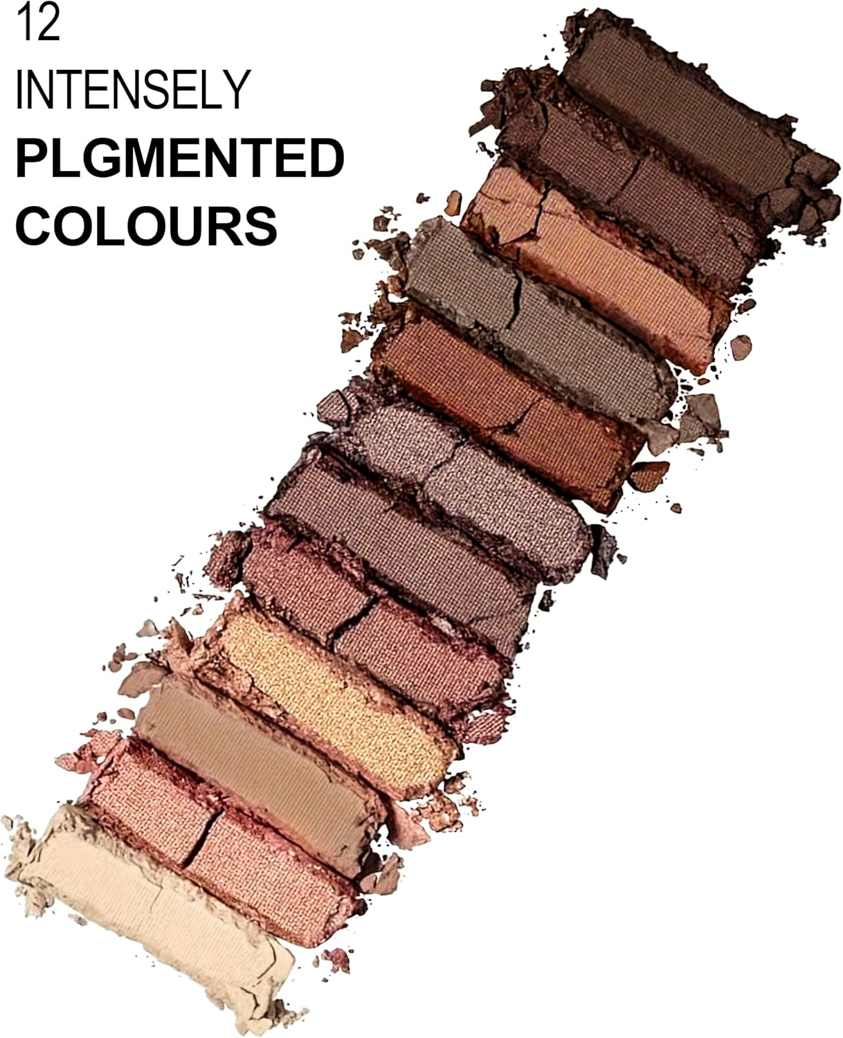 AU12 Colors Matte Shimmer Eyeshadow Palette, Highly Pigmented Eye Shadow Colorful Pearly Glitter Portable Eye Pallet, Waterproof Long Lasting Makeup Palette Cosmetic Neutral image number 4