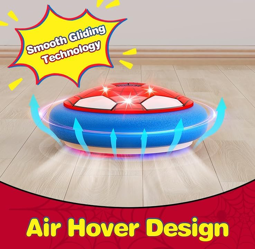 Acehq Hover Soccer Ball Air Floating Soccer Toy for Boys 4-8 Rechargeable LED Lights Soccer Toys Indoor Sport Games with Safe Foam Bumper Cool Birthday Gifts image number 1