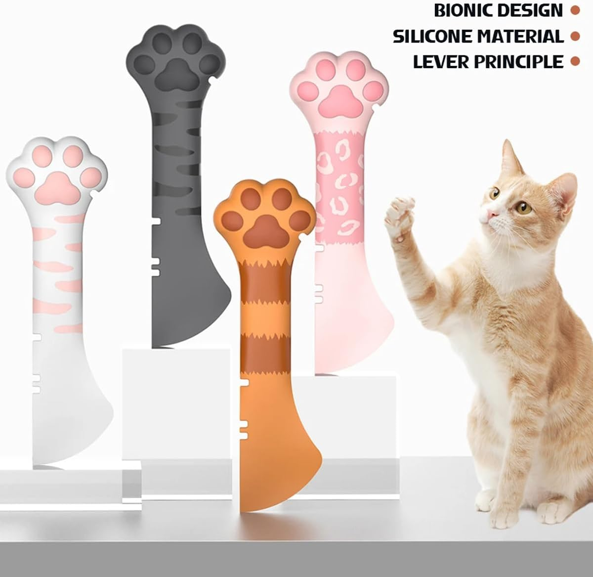 AIMALL Pet Canned Food Spoon & Can Opener - Multi-Function Cat Feeding Shovel, Compact and Cute Design, Ideal for Wet Food and Small Cans image number 4