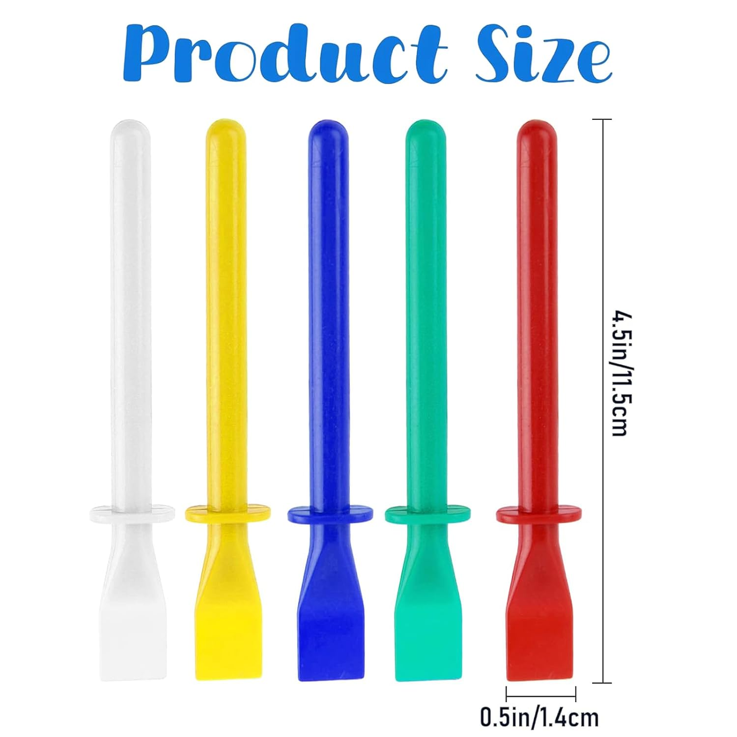 Hunken 30 Pcs Glue Applicator Sticks, Leather Craft Tools, Colored Plastic Glue Smear Sticks, Paint Scraper for PU Leather, DIY Handmade Craft Projects image number 1