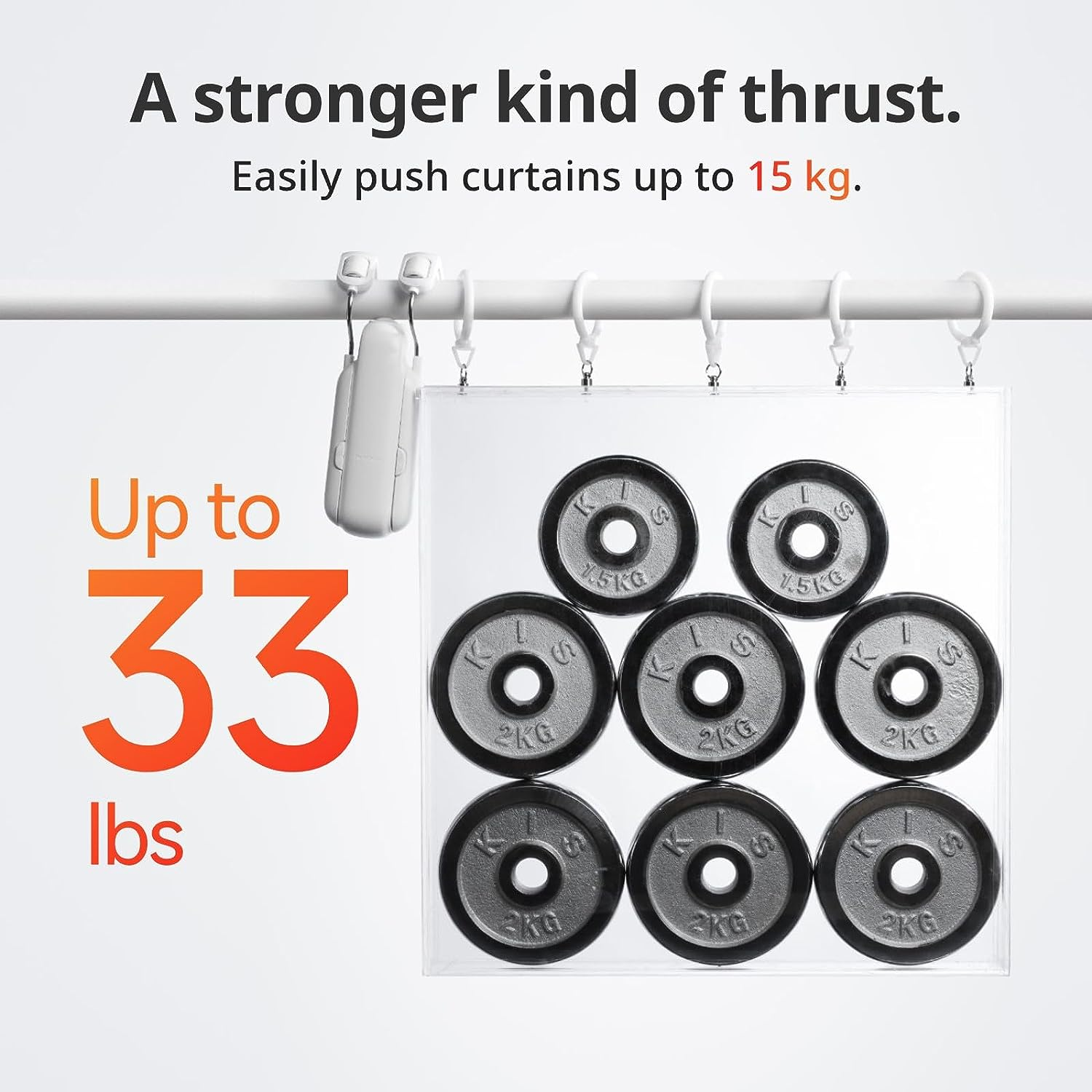 Switchbot Automatic Curtain Opener - Bluetooth Remote Control Smart Curtain with App/Timer, Upgraded High-Performance Motor, Add Switchbot Hub to Work with Alexa, Google Home, Homekit (Curtain 3, Rod) image number 1