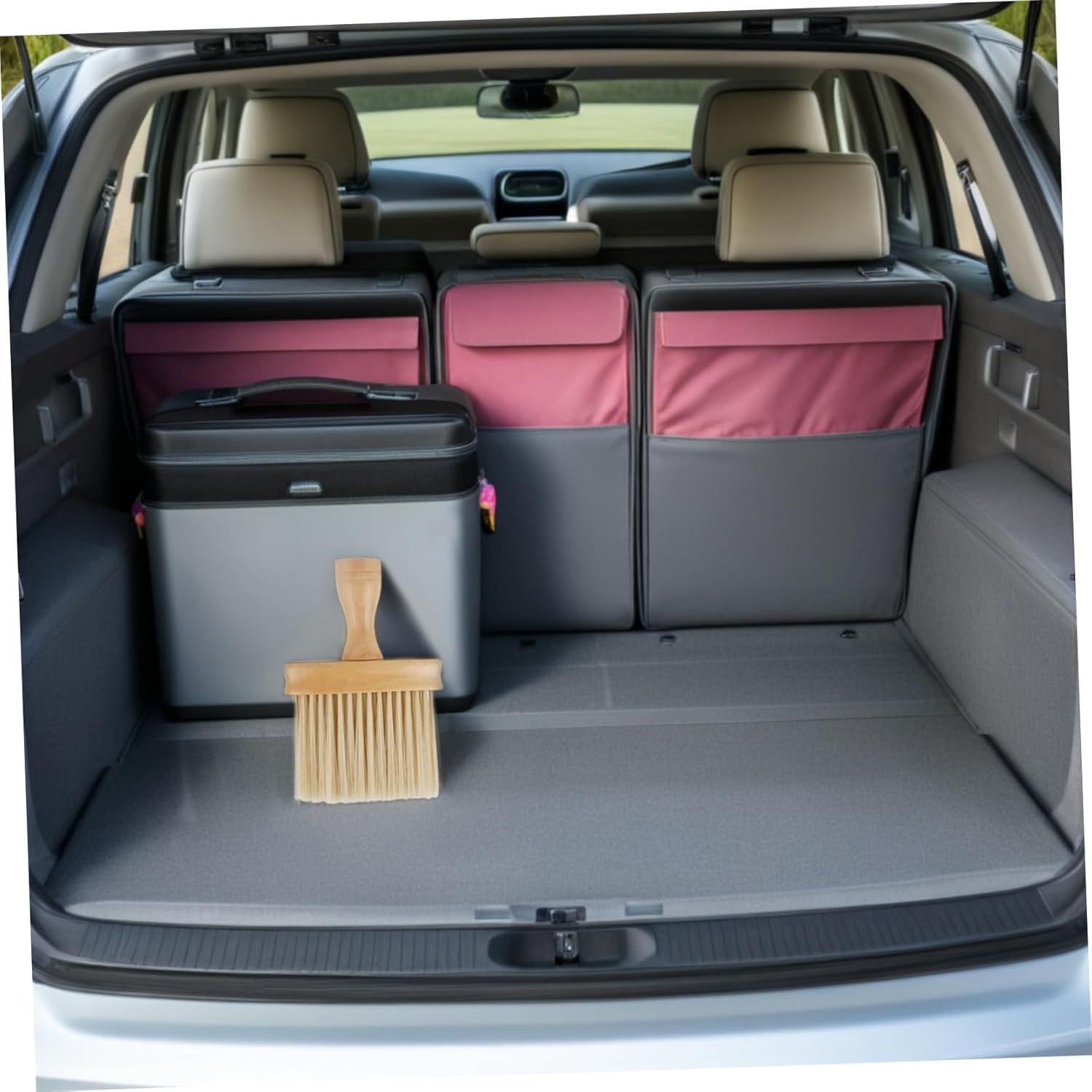 ANDRESLAD 3Pcs Car Air Conditioner Cleaning Brush Adjustable Soft Bristle Vent Dusting Tool for Interior Detailing Portable Flexible Air Outlet Cleaner for Automotive Maintenance image number 2