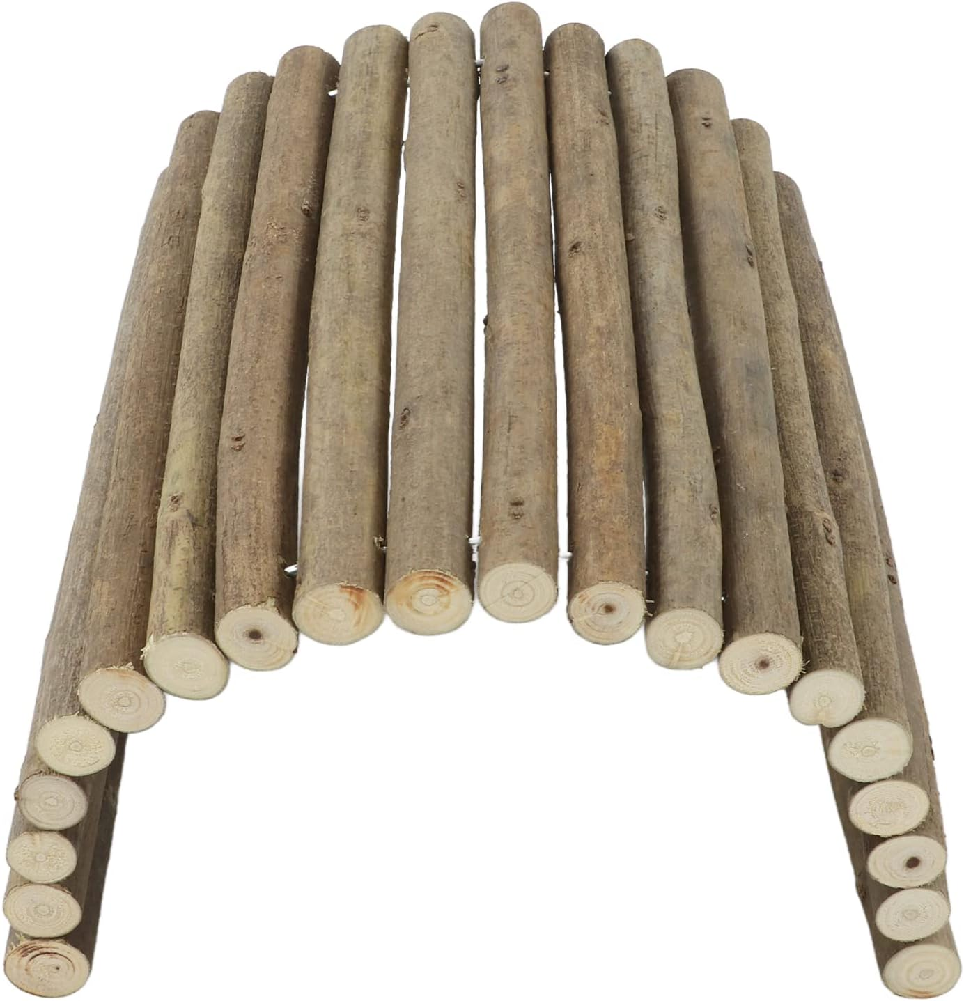 Small Animal Bendy Bridge, Chew Toy Extra Large Safe Exercise Guinea Pig Wooden Tunnel Teeth Cleaning for Chinchilla for Rabbit for Ferret (20 * 40CM) image number 6