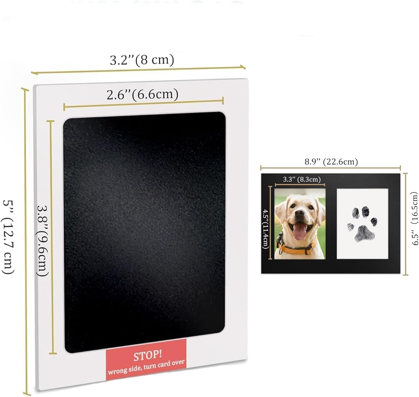 Inkless Hand and Footprint Kit, 8 Pads and 16 Impression Cards, Cleantouch for Keepsake, Dog Nose and Paw Print image number 4