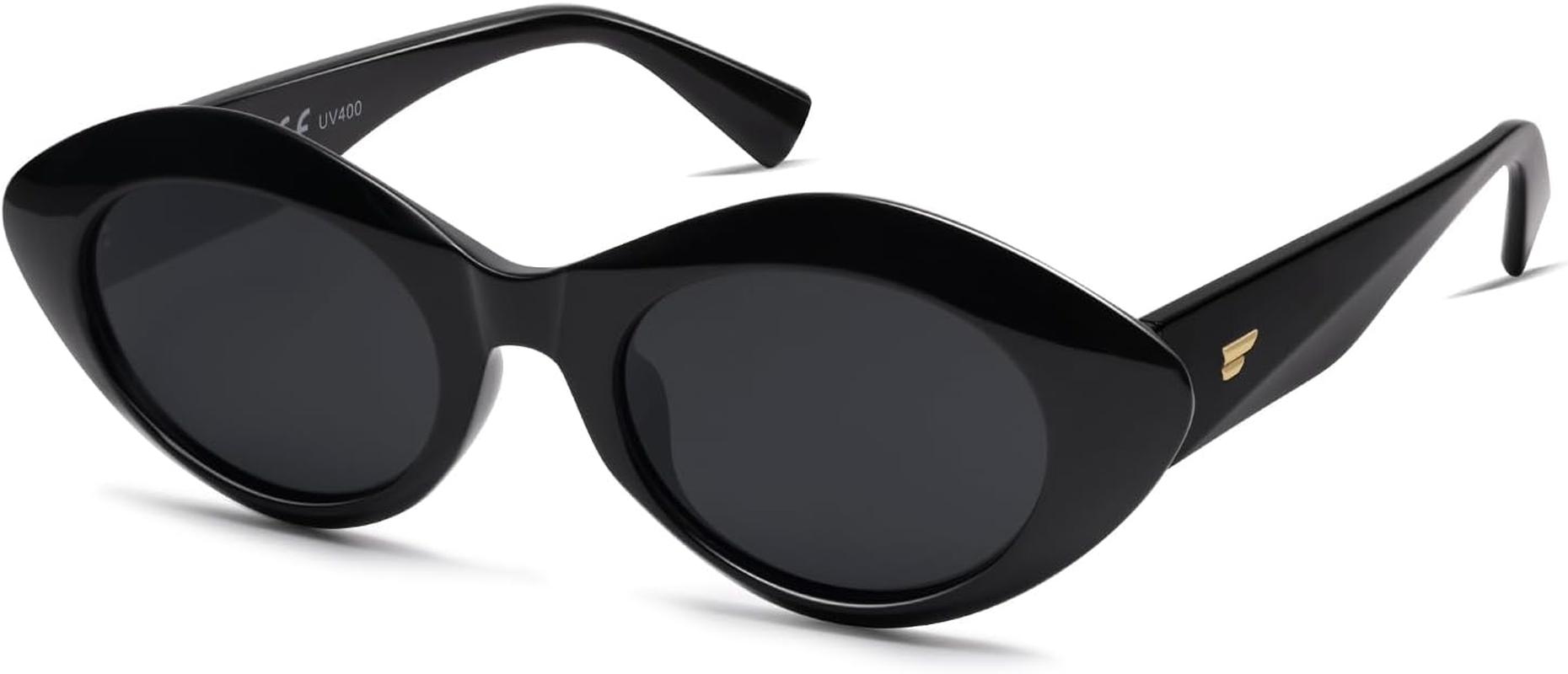 VANLINKER Polarized Trendy Thick Oval round Sunglasses for Women Retro Shades VL9825