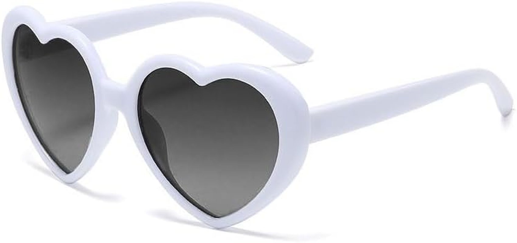 FADXIN Polarized Heart Shaped Sunglasses Oversized Vintage Fashion Love Eyeglasses Party Shopping Favors - Blue Gradient Blue image number 5