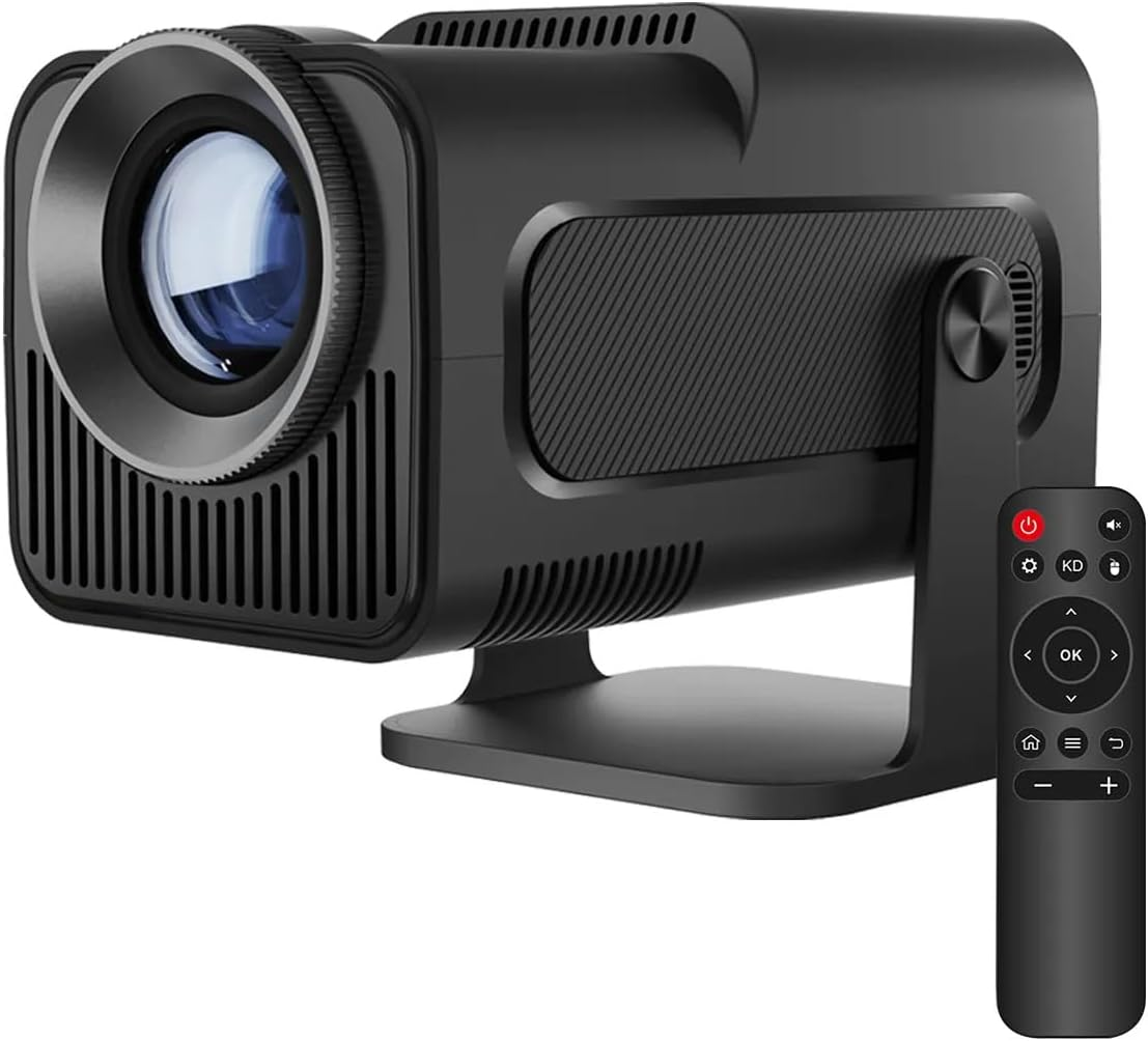 HY320 Projector - with Android 11, Smart Projector 1080P Full HD 4K Support, Outdoor Projector Wifi 6 BT 5.0 180&deg;Rotatable Projector for Phone/Laptop/Tv - Black image number 4