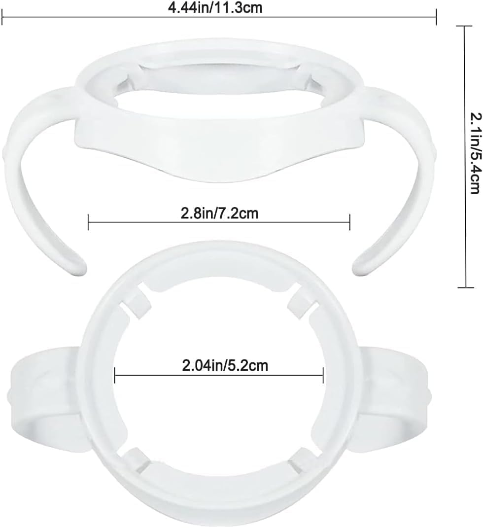 4 Pack Bottle Handles for Philips Avent Bottles, Compatible Avent Holder, Wide Mouth PP Glass Bottle Grip Handle Accessories (White) image number 2