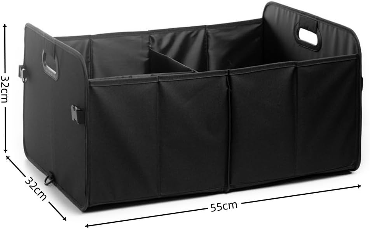 Naisfei Car Storage Box, Car Trunk Organiser Cargo Storage, Foldable Waterproof Oxford Cloth Multi-Compartment Trunk Organizer, Adjustable Straps for Car Storage(21.6 X 12.6 X 12.6 Inches) image number 3