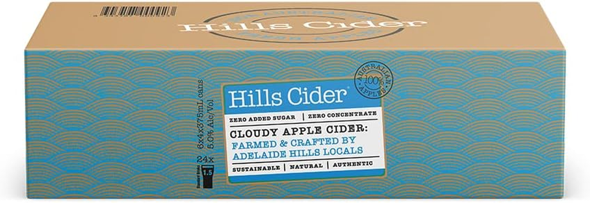 Hills Cider Cloudy Apple Cider Can 375 Ml (Pack of 24) image number 1