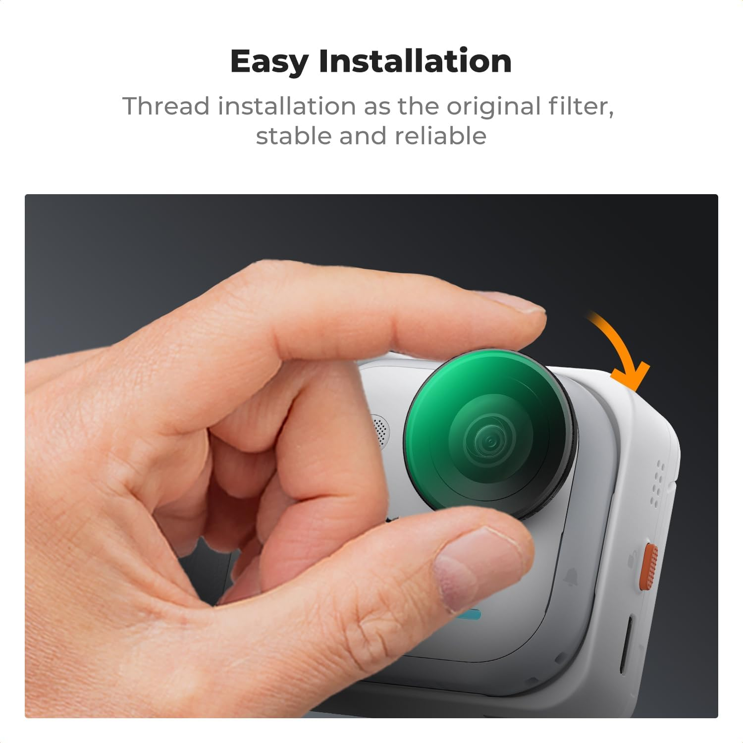 K&F Concept CPL Filter Compatible with Insta360 Go Ultra Action Camera Accessories, Circular Polarizing Polarizer Filter, Anti-Glare Remove Reflection HD Optical Glass with 28 Multi-Coated image number 5