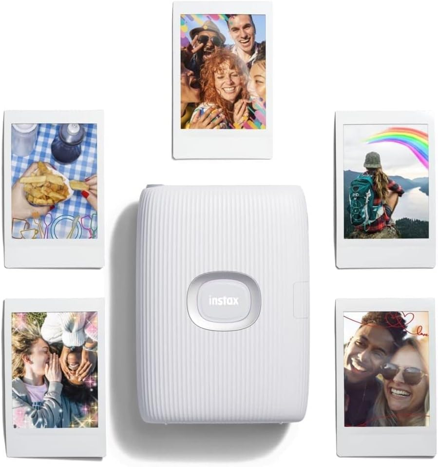 Instax Fujifilm Mini Link 2 Instant Printer (Clay White) - White image number 4
