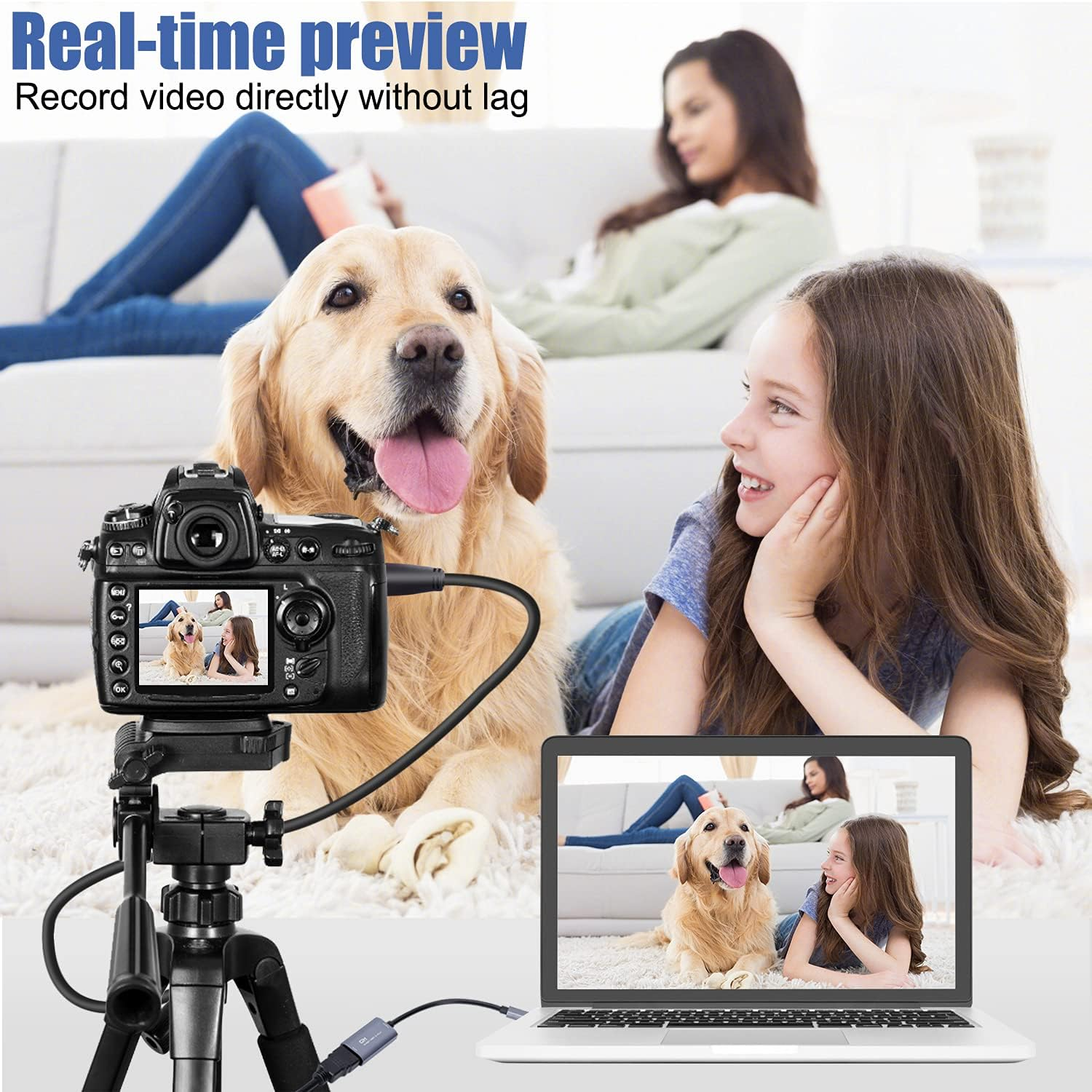 Video Capture Card, USB3.0 HDMI to USB C Audio Capture Card, 4K 1080P 60FPS Capture with Type-C Adapter Devices for Gaming Live Streaming Video Recorder, Compatible with Windows Mac OS System OBS Zoom image number 4