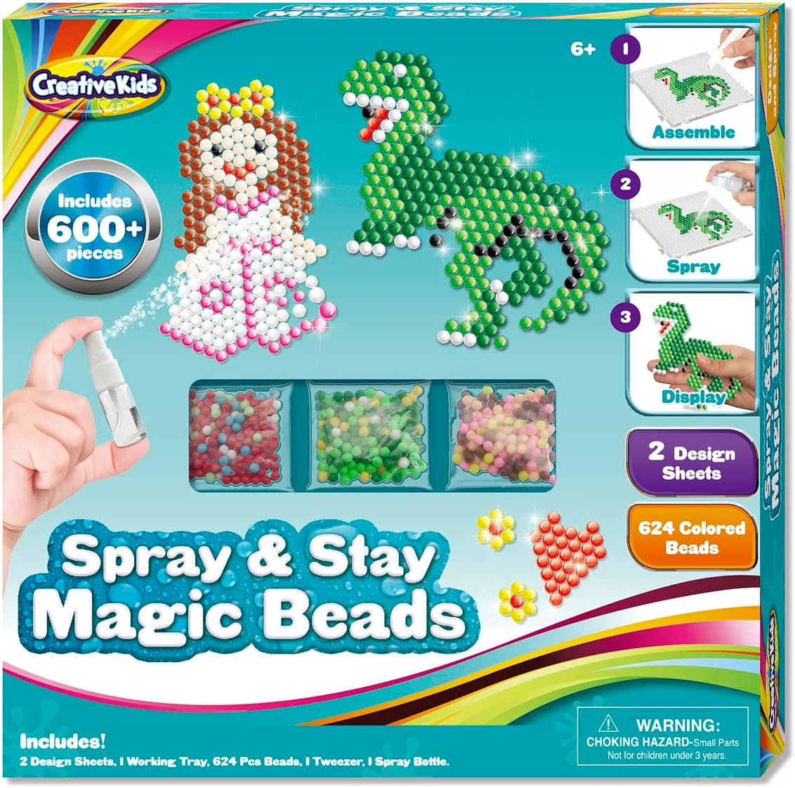 Dinosaur & Princess Spray & Stay Magic Beads