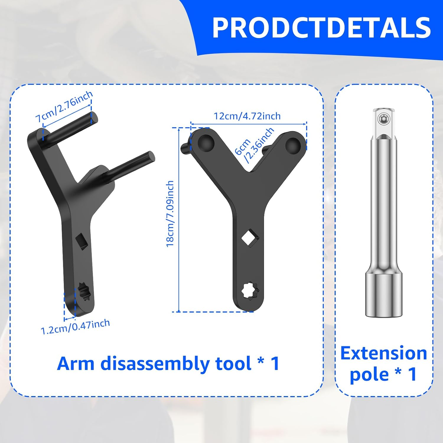 Lower Control Arm Prying Tool,Alloy Steel Suspension Specialty Bushing Tool,Automotive Lower Ball Joint Pry,Versatile Control Arm Bushing Removal Tool for Front Wheel Drive Vehicles Small Vans (B) image number 6