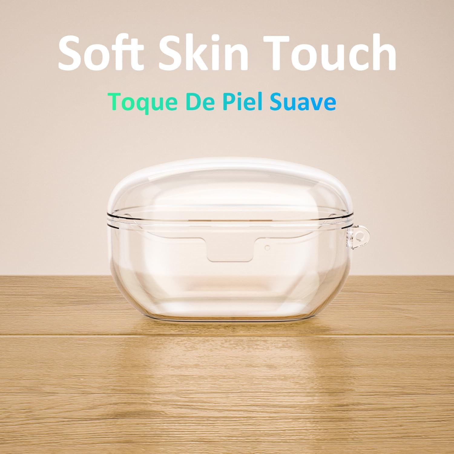 USTIYA Case for Sony WF-1000XM5 Protection Cover Full-Body Soft Silicone with Keychain Headphone Accessories (Clear) image number 4