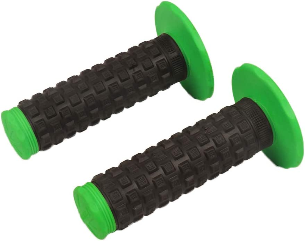 Motorcycle Grips Dirt Bike Grips Pillow Top Grip Mx Grips Universal Handle Grips for KX60 KX65 KX80 KX85 KX100 KX125 KX250 KX250F KX250R KX300 KX400 KX420 KX450 KX450F KX500 KLX110 KLX125 Green image number 5