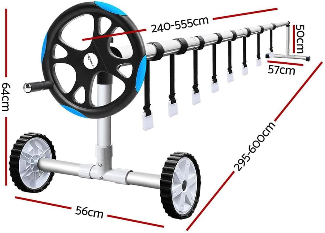 Aquabuddy Pool Cover Roller 500 Microns Silver Blue 11X4.8M Solar Swimming Pools Covers, above Ground, Bubble Blanket Garden Rectangle Heater Outdoor Water Blankets image number 4