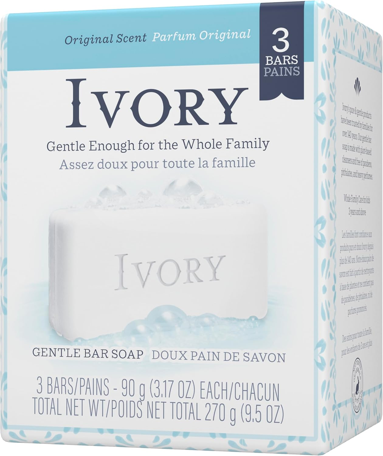 Simply Ivory Bath Bar for Unisex by Ivory, 3 Count