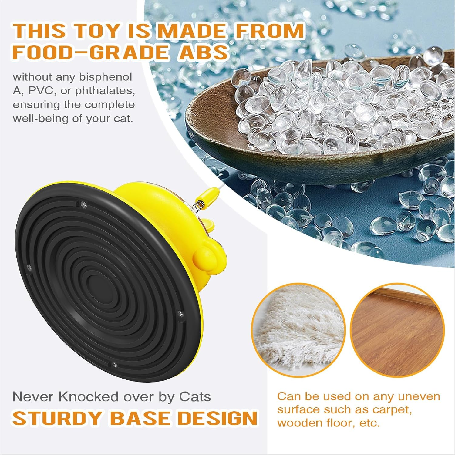 Interactive Cat Toys Rotating & Ball Exercise Kitten Toy Funny Cat Teaser Toys/439 image number 3