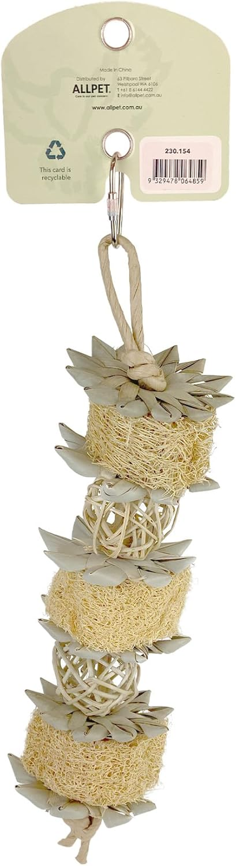 Avian Care Naturals Fill the Mill Bird Toy, 35Cm &ndash; Hanging Chew Toy Made from 100% Natural Materials, for All Birds, Eco-Friendly image number 2