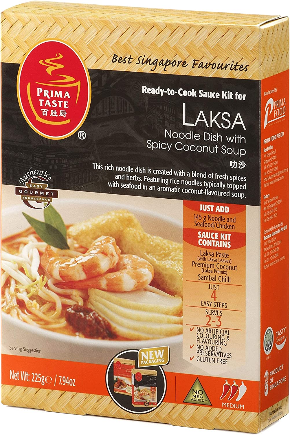 Prima Laksa Meal Sauce Kit 225 G image number 2