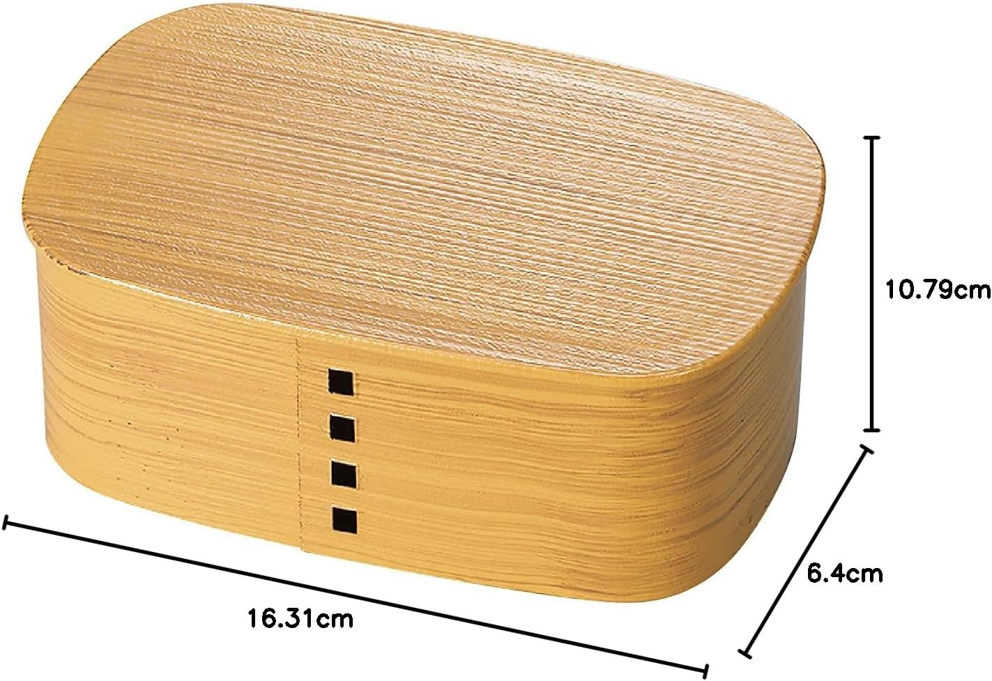 Tatsumiya 301779 Wappa 1-Tier Bento Box, 23.7 Fl Oz (700 Ml), Hinoki, Made in Japan image number 2