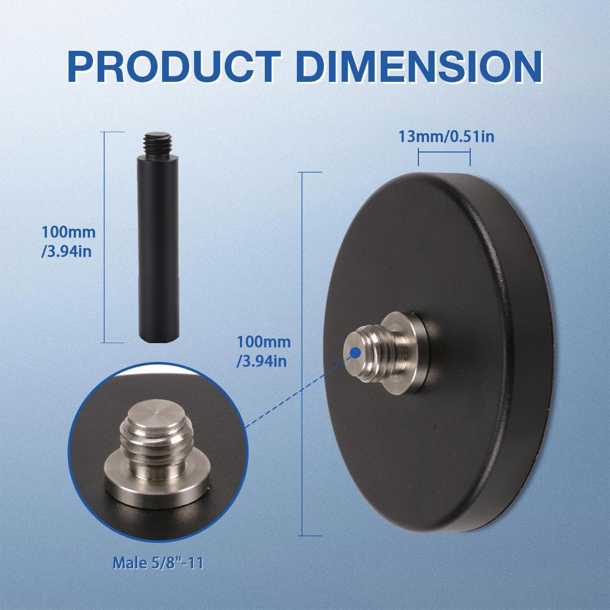 Survey Base for GNSS Accessory Magnetic Mount of GNSS Antennas