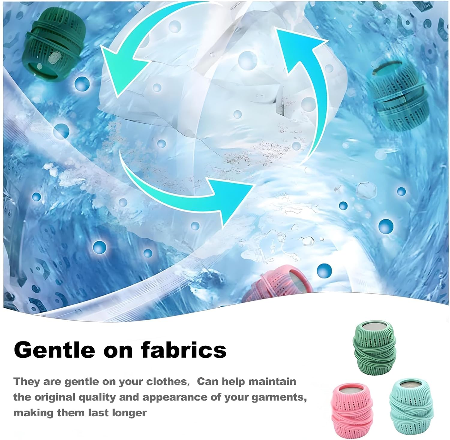 Checkzed Reusable Washing Machine Lint Remover Balls, Anti-Entanglement Laundry Balls,Hypoallergenic Eco-Friendly Washer Balls for Pet Hair and Lint Removal, Compact Cleaning Accessories (3 Colours) image number 1