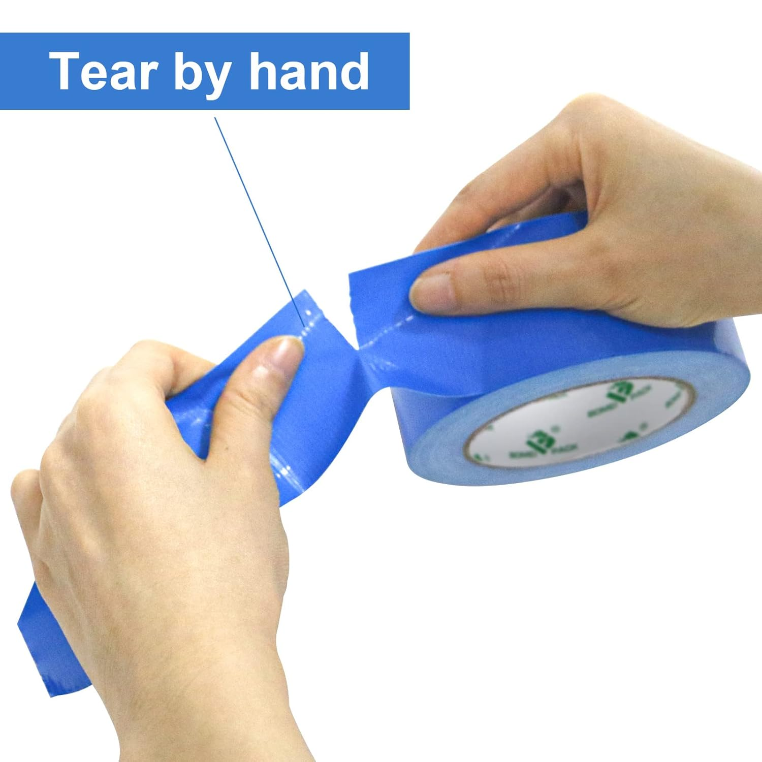 Heavy Duty Blue Duct Tape, Multi-Use Easy Tear Gaffer Waterproof Cloth Tape for Repairing, Maintenance and Industrial Use, 1.88 Inch X 32.8 Yards, 9 Mil Thick, 2 Roll, BOMEI PACK image number 6