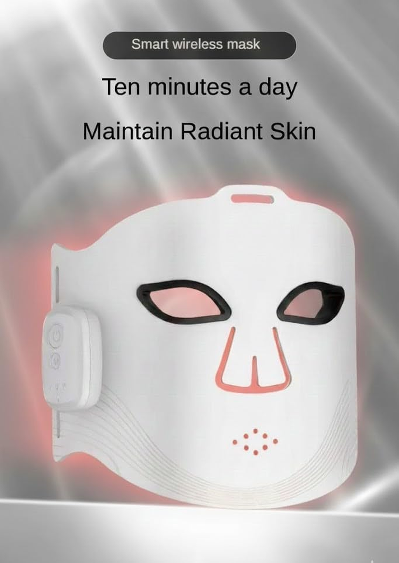 LED Light with Near-Infrared Therapy Face Mask- Red, Blue, Purple and Near-Infared Light Therapy for Face and Body with Wireless Controller image number 2