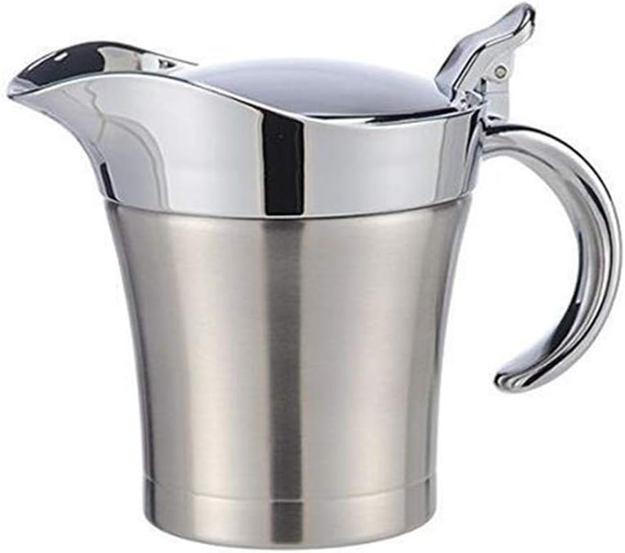 Stainless Steel Double Insulated Gravy Boat with Hinged Lid (16 OZ / 450ML) image number 4