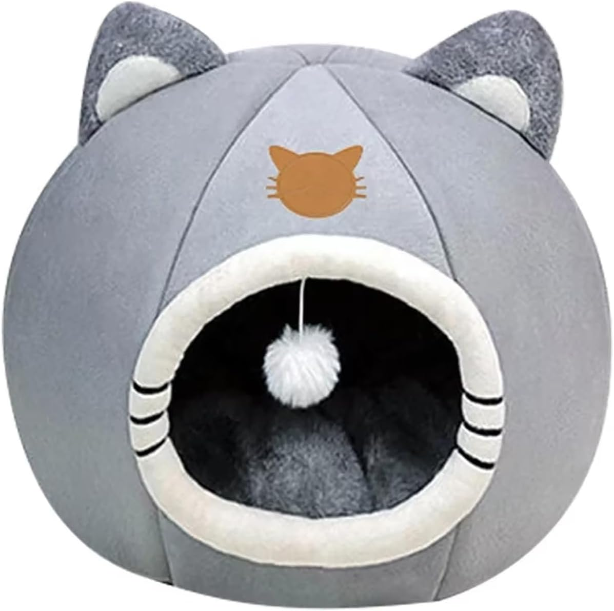 SHINGONE Removable Cat Bed 36X36X36CM for Indoor Cats Semi Closed Dog Cat Nest Snooze Cozy Sleeping Kennel Dog Beds Cat House for Cats Dog Kitten, L image number 2