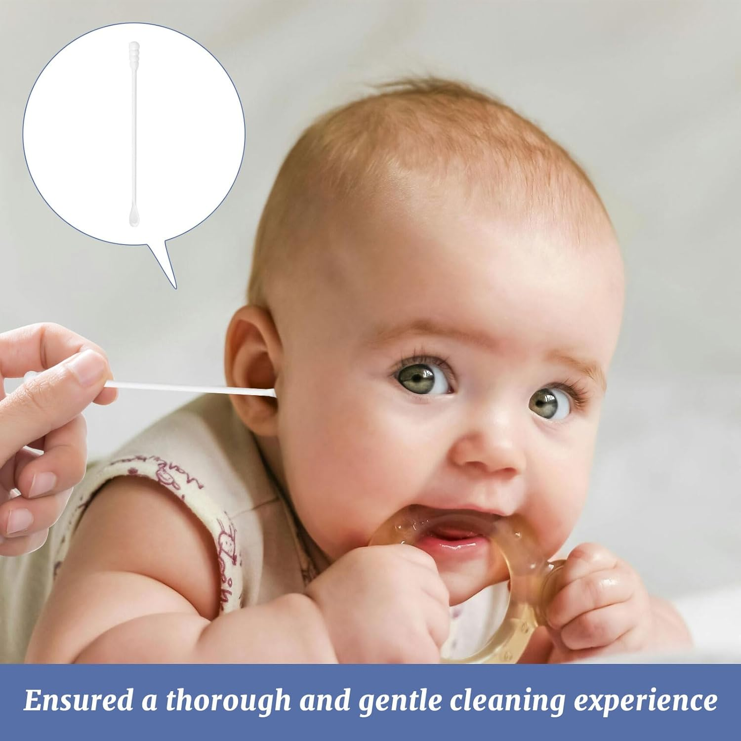 Baby Cotton Buds, 400Pcs Premium Cotton Tips, Dual Head Cotton Swabs, 200Pcs Ear Spoons and 200Pcs Water Drop Tips Baby Buds, Kids Safety Swabs, Ideal for Ear Cleaning, Makeup, Beauty Care image number 1