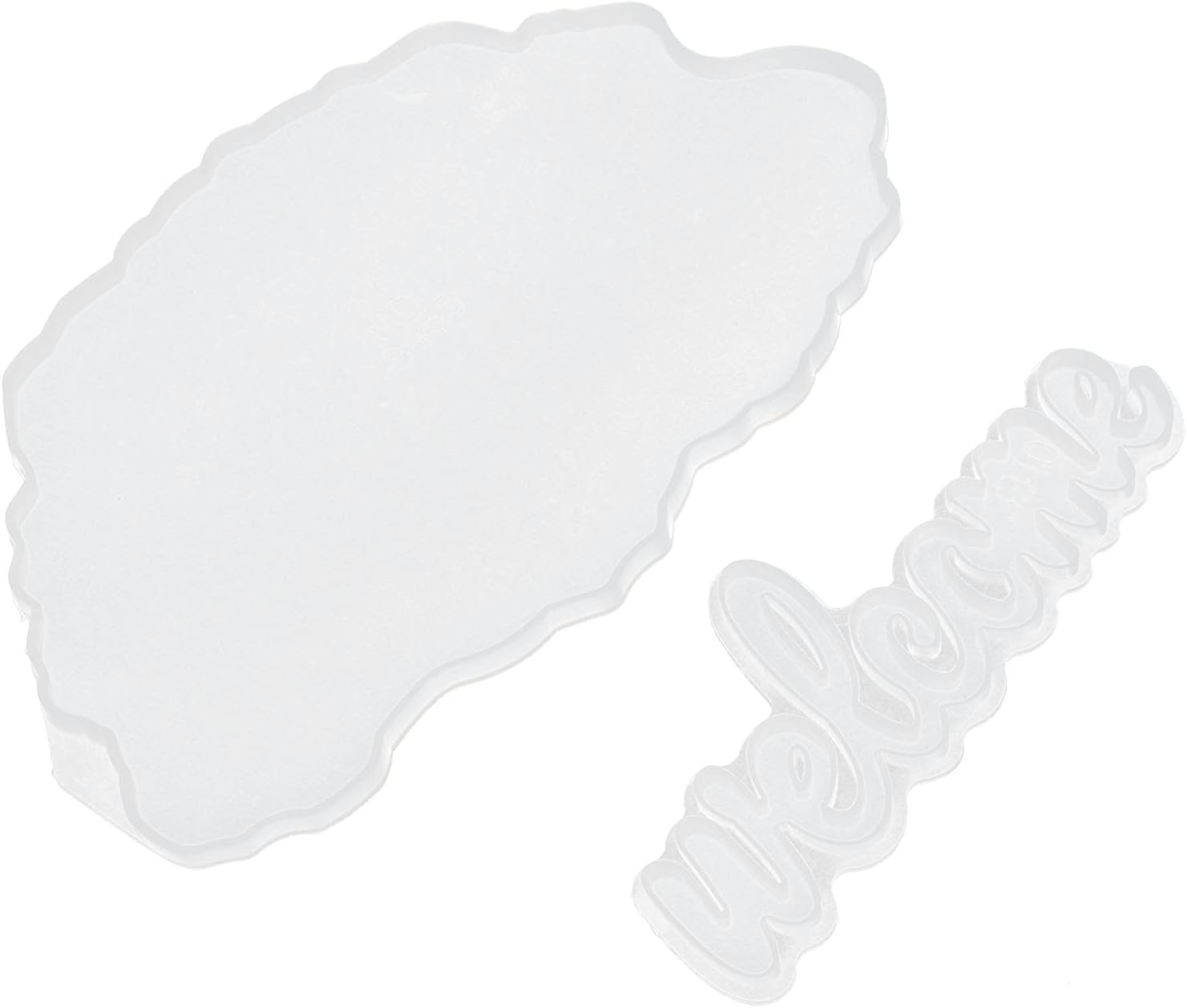 2Pcs Welcome Resin Molds Resin Moulds Resin Casting Mold for Home Desk Table Room Decor Wall Art image number 6