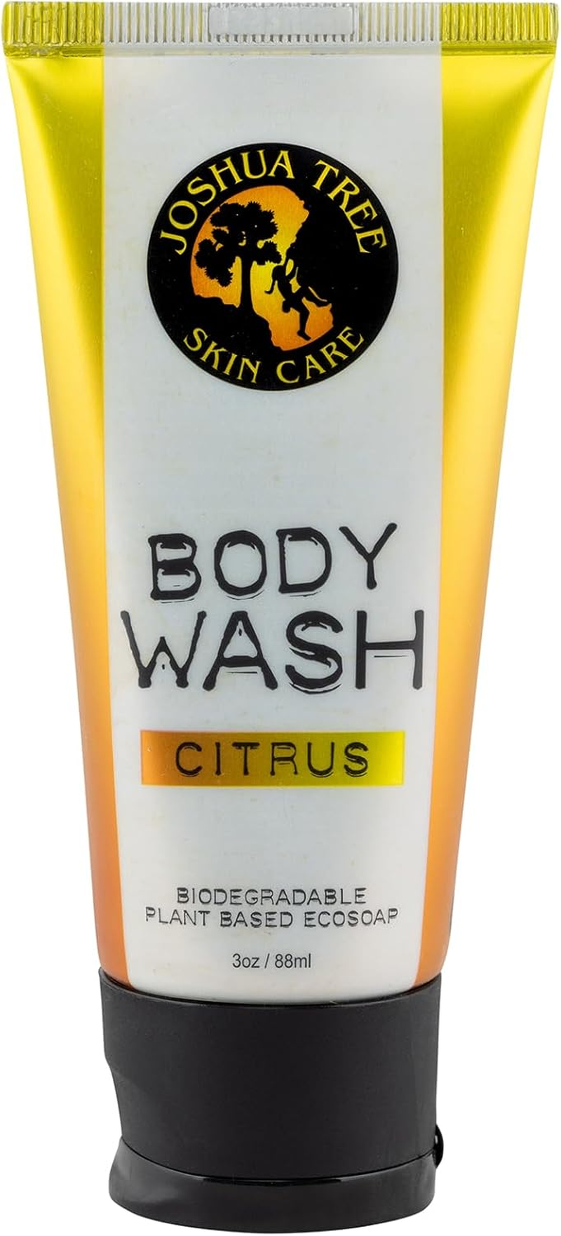 Joshua Tree 3 Oz. Body Wash, Shampoo - Biodegradable Plant Based Eco Soap with Organic Ingredients (Citrus) image number 1
