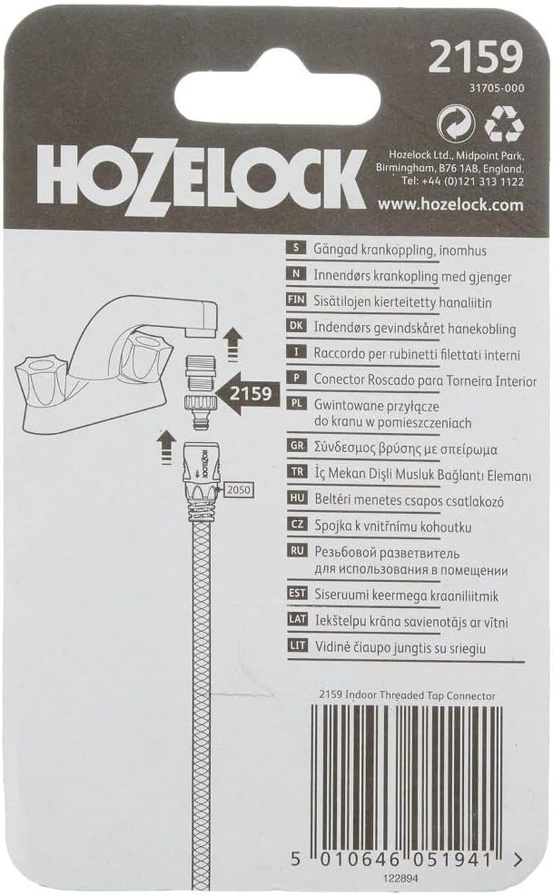 Hozelock Kitchen Tap Connector with a 24Mm Male Head - Yellow image number 2