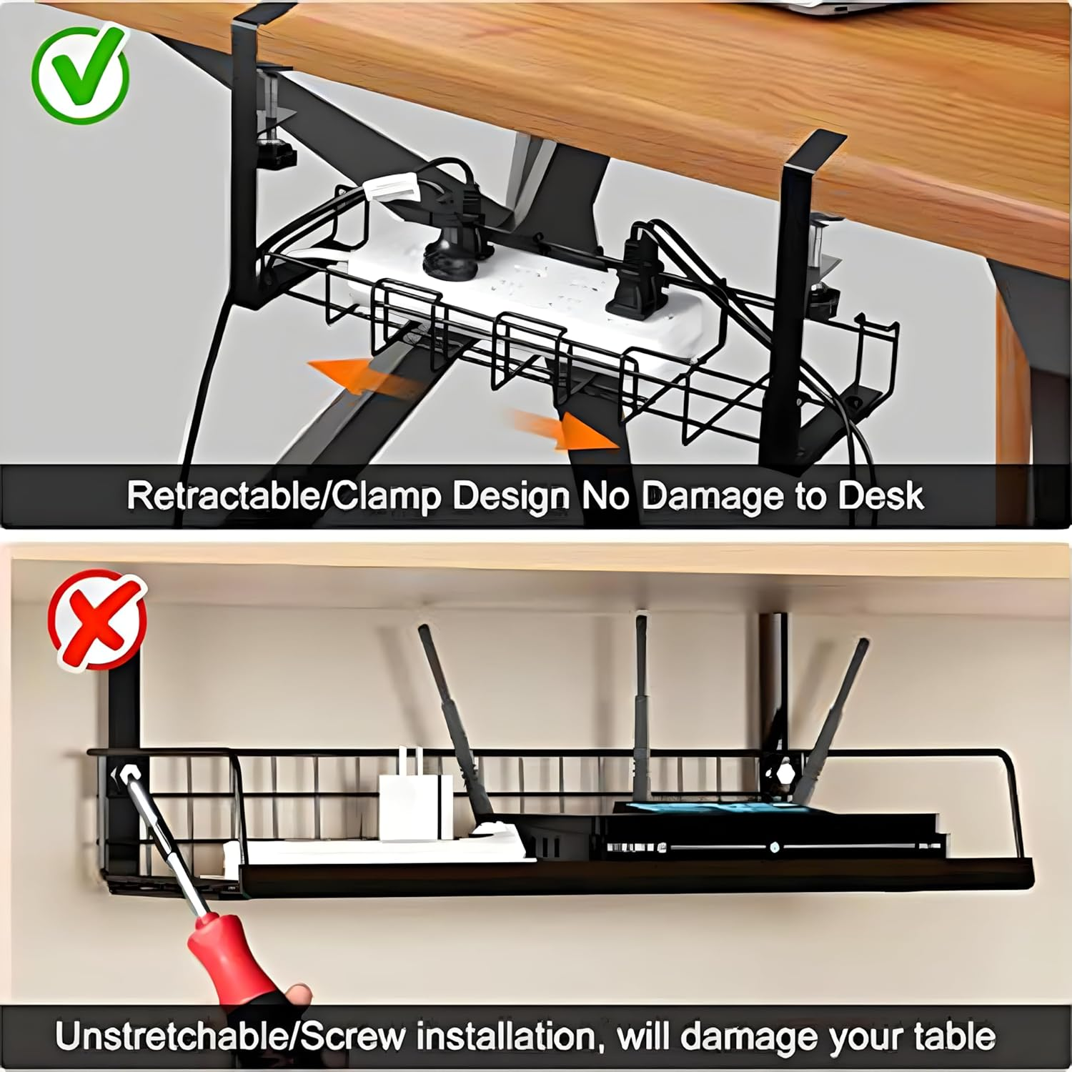 Forge under Desk Cable Tray image number 2