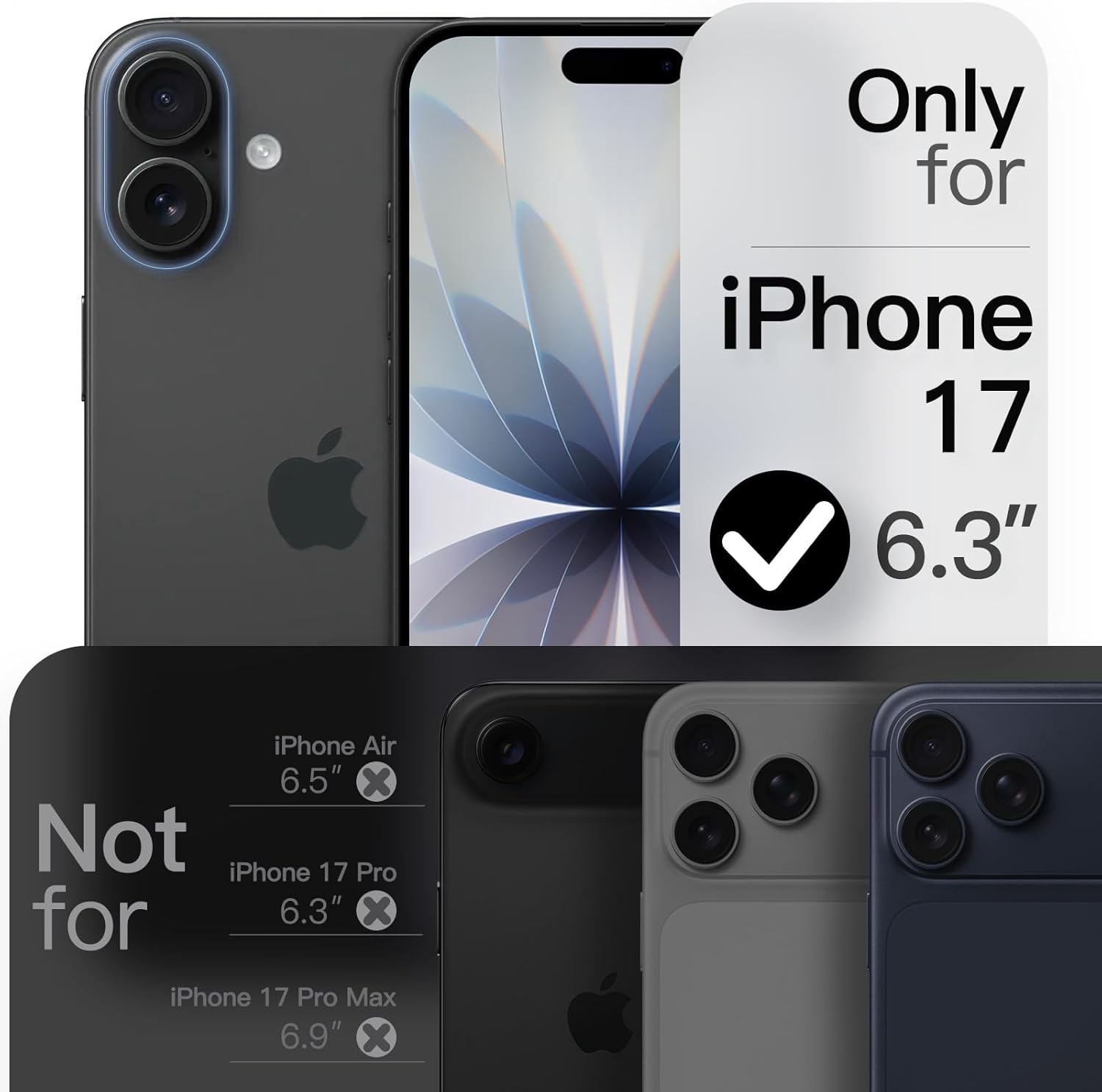 Jetech 360 Degree Rotatable Ring Case for Iphone 17 6.3-Inch with Camera Control Button, Compatible with Magsafe, Slim Shockproof Phone Cover with Stand & Ring Holder (Black) image number 6