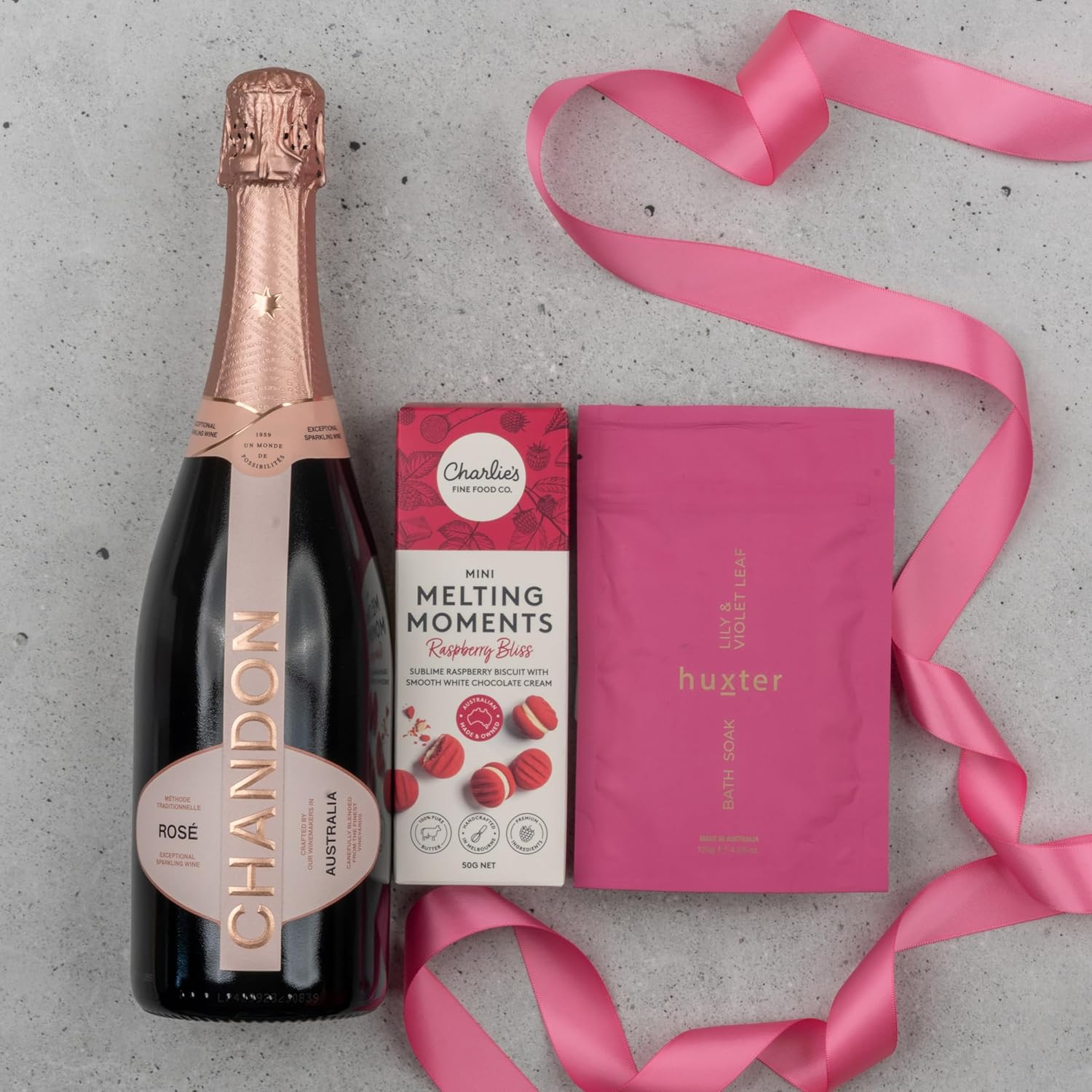 Luxury Wine & Spa Gift Hamper, Featuring Chandon Ros&eacute;, Gourmet Biscuits & Relaxing Bath Soak, or Thank You Hamper image number 5