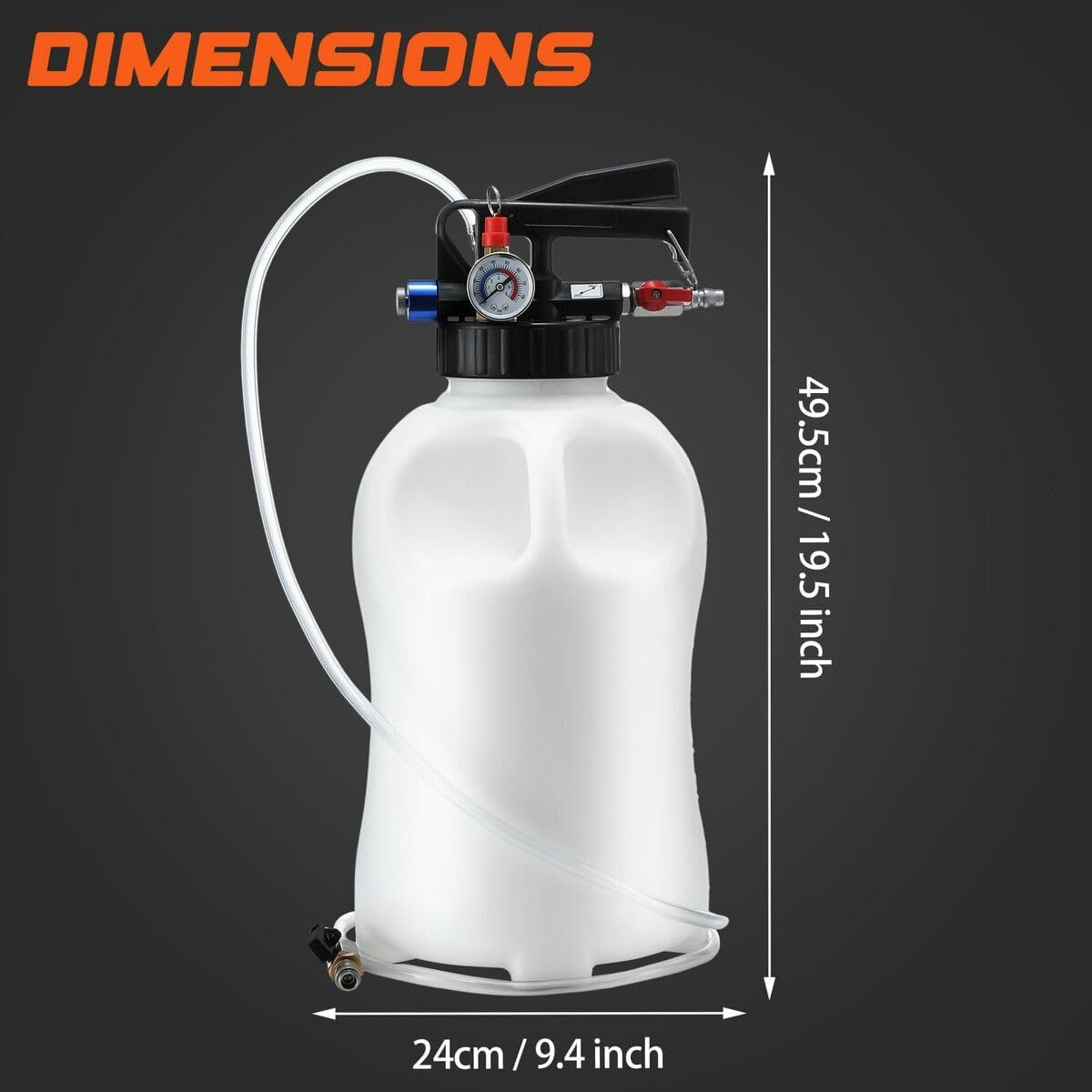 AUSWAY 10L Transmission Oil Filling System Liquid Transfer Fluid Pump Tool Dispenser Pneumatic Gearbox Filler Extractor Automotive 15 ATF Refiller image number 3