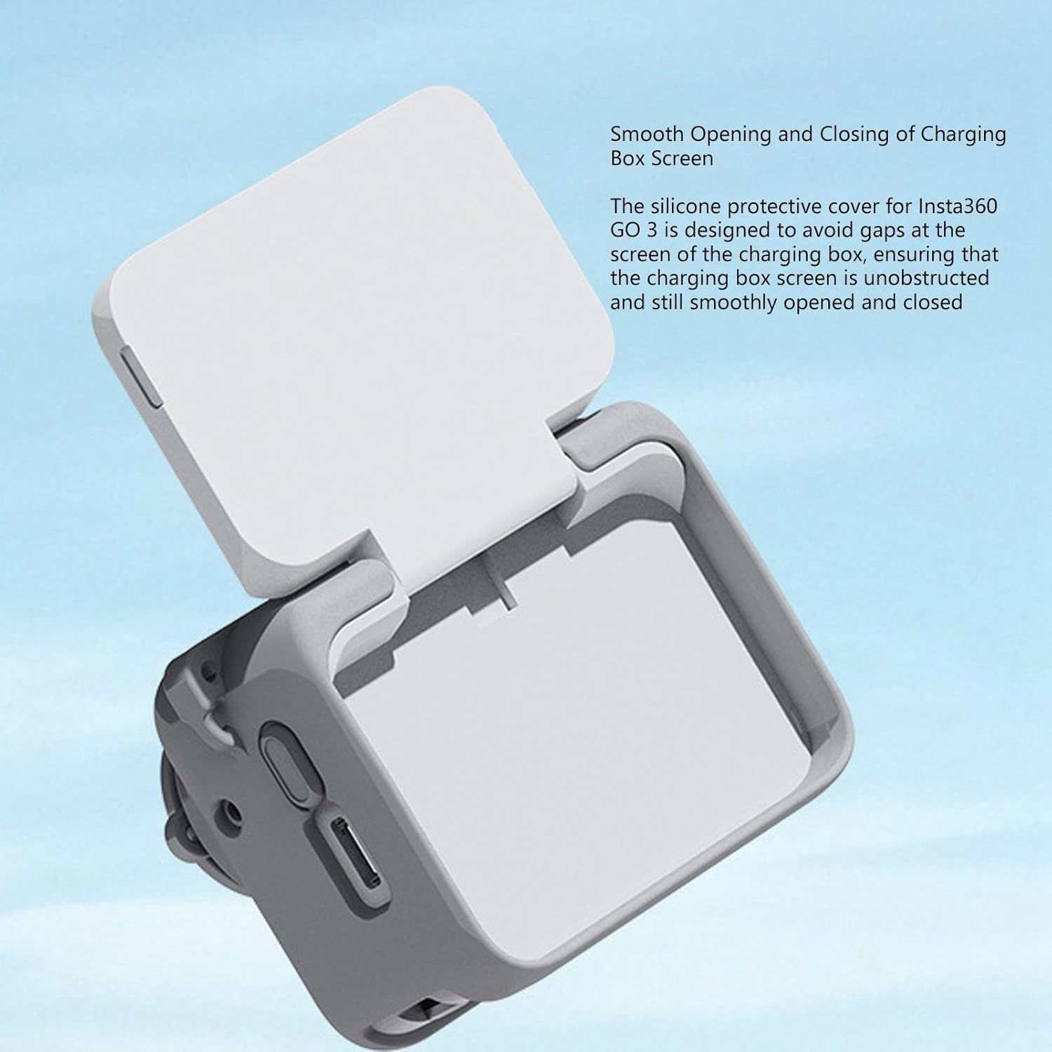 Rubber Sleeve Case, Silicone Protective Case for Insta360 Go 3, Full Coverage Rubber Sleeve & Lens Cover Cap, Rubber Sleeve Protection Accessories for Insta360 Go 3 Action Camera image number 5