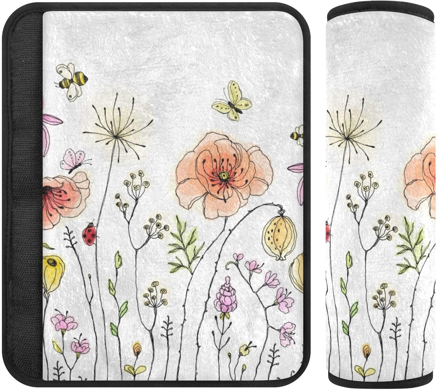 Farm Cow Soft Seatbelt Covers, Padded with Cotton, Shoulder Pad for Bag Strap, Car Seat Belt Pads for Kids