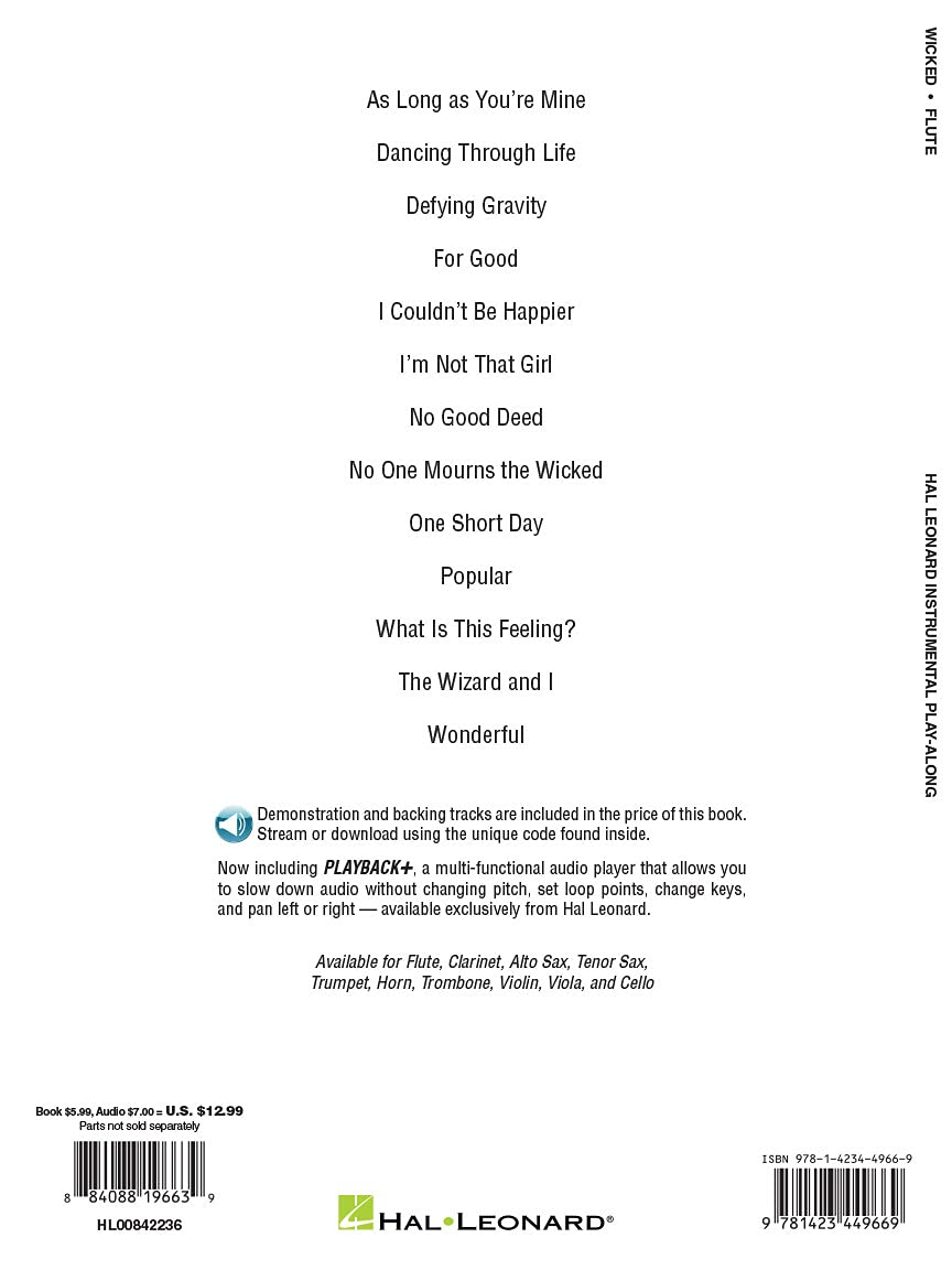 Wicked: Instrumental Play-Along Book with Online Audio (Instrumental Folio) image number 4